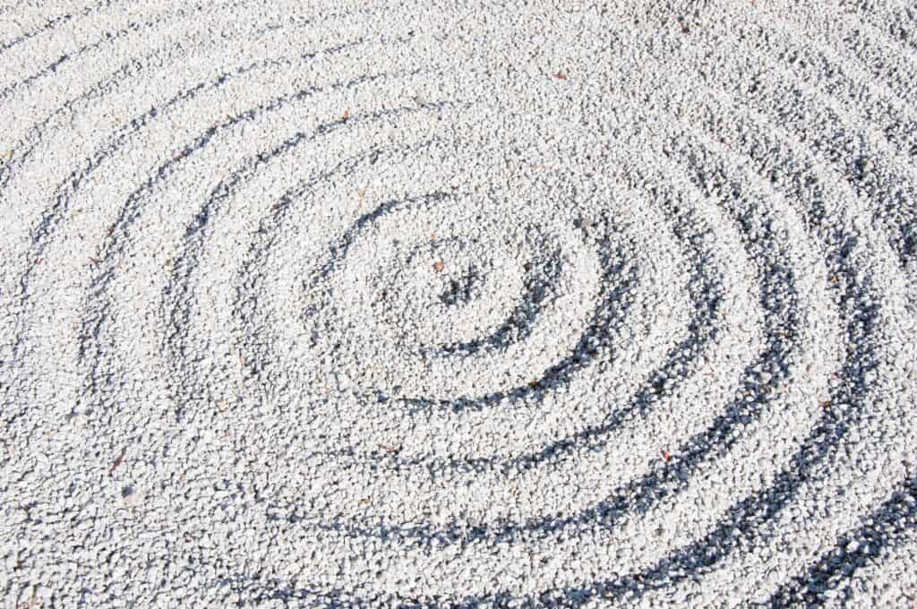 Cercles concentriques jardin zen